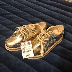 Zara Gold metallic toddler shoes